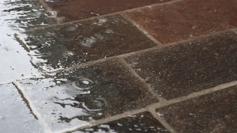 Porphyry floor in the rain Stock Footage 82007191