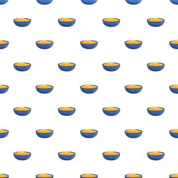 Porridge bowls seamless pattern vector design 스톡 일러스트