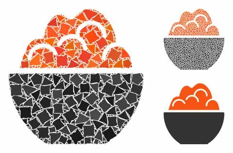 Porridge Composition Icon of Bumpy Items Stock Illustration