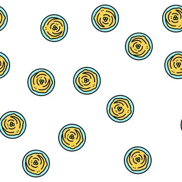 Porridge with peas vector seamless pattern Illustrazione stock