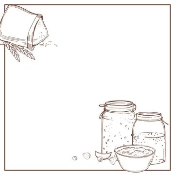 Porridge set. Vector background. Stock Illustration