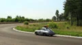 Porsche 356A and Ford Mustang Convertible move far away HD Footage
