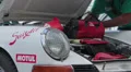 Porsche 911 classic 1963 man packs trunk car, vintage model HD Footage