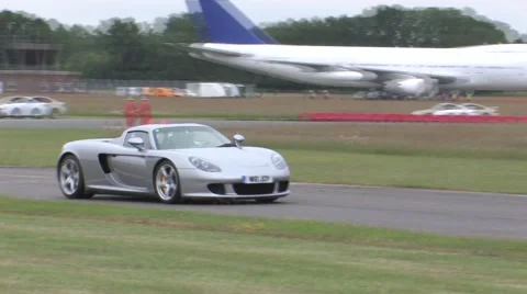 Porsche carrera on track Stock Footage 52016928
