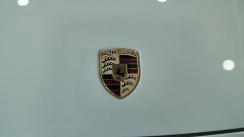 Porsche logo Video stock 152836421