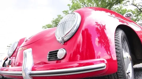 Porsche low angle full car Stock Footage