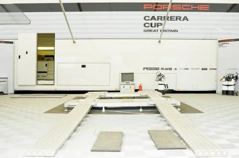 Porsche workshop Stock Photos