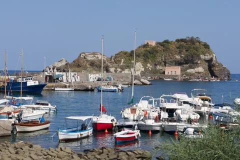 Port of aci trezza 스톡 사진