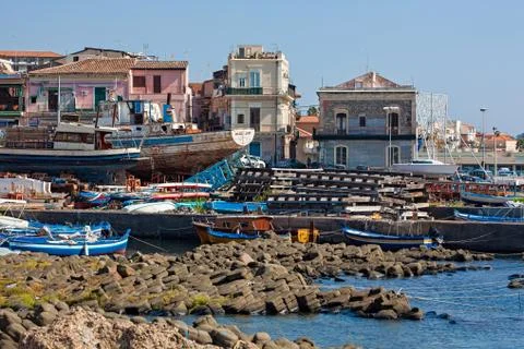 Port of Aci Trezza Stock Photos