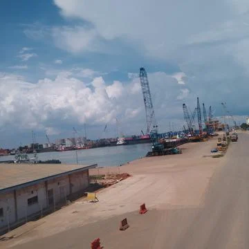 Port activity Stock Photos