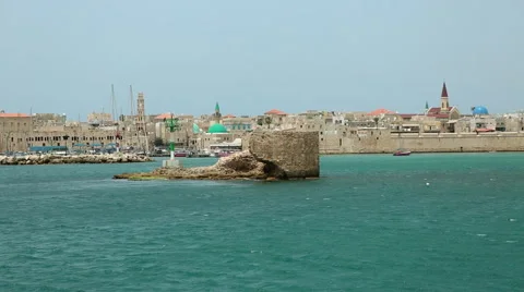 Port of Akko - 3 Stock Footage 49693272