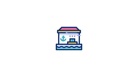 Port Animated Icon Stock Footage 320235052