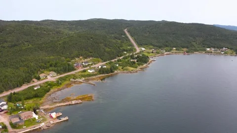 Port Anson Village, Newfoundland, Canada -1 库存影片 319597053