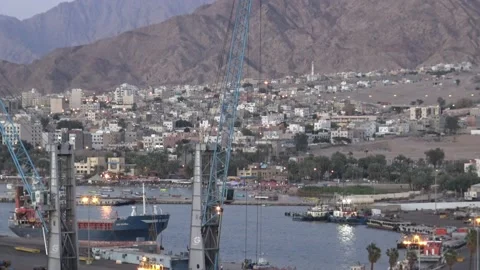 Port of Aqaba Stock Footage 143692575