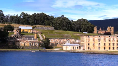Port arthur pan Stock Footage 33975380