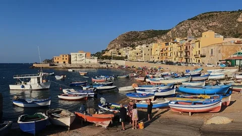Port of Aspra in Sicily 動画素材 343670258