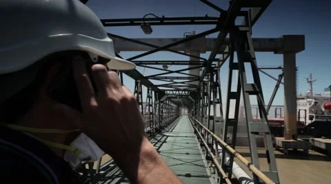 Port authority worker Stock Footage 62373415