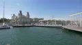Port of Barcelona building and Rambla de Mar in Barcelona 4k or 4k+ Resolution