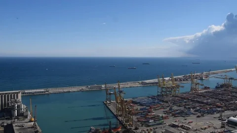 The port of Barcelona Stock Footage 86828369