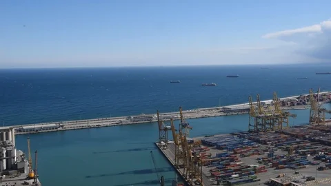 The port of Barcelona Stock Footage 86828625