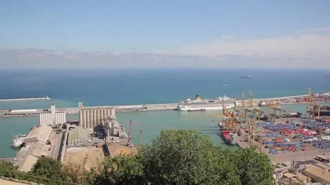 Port of Barcelona Stock Footage 136578279