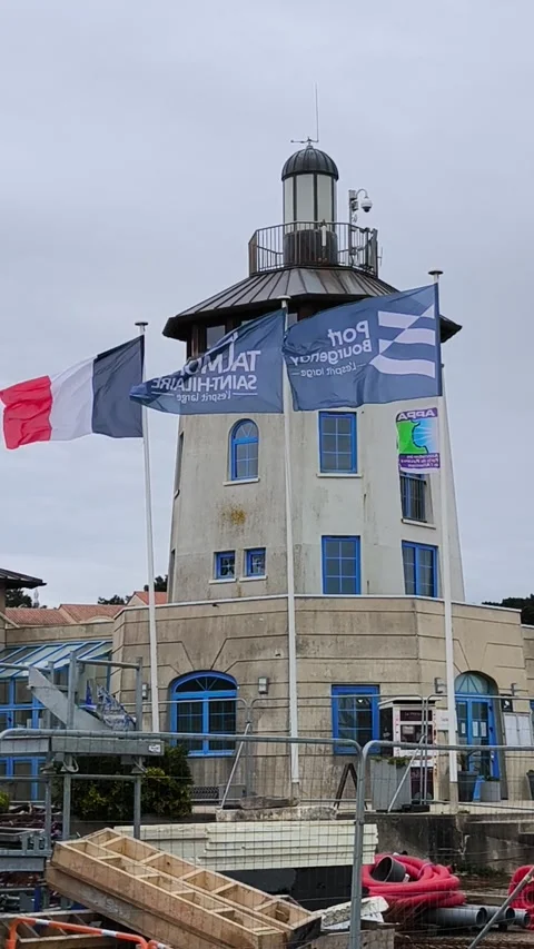 Port Bourgenay Harbour Office Video stock 306455468