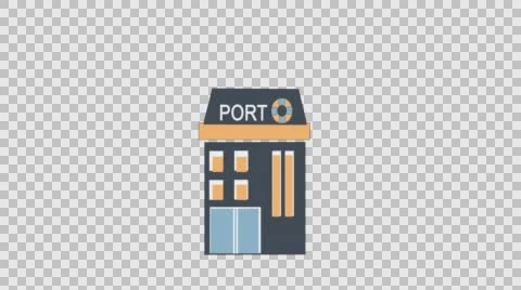 Port Building Animation Vídeos de archivo 56725117