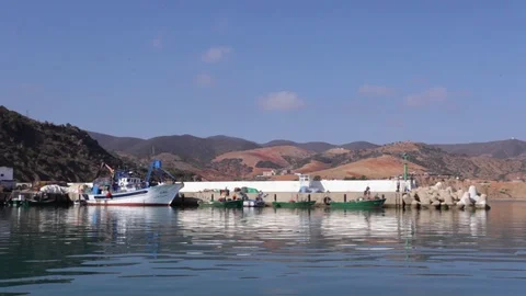 Port of Cala iris, Morocco Stock Footage 122738362