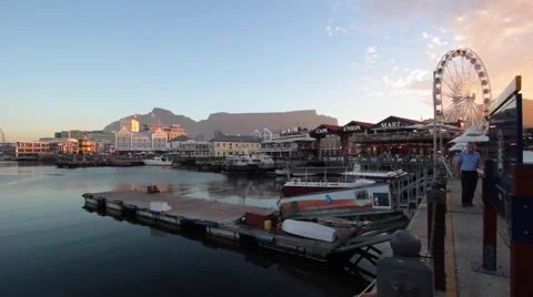 PORT CAPE TOWN TABLE MOUNTAIN BAY Stock Footage 41734418