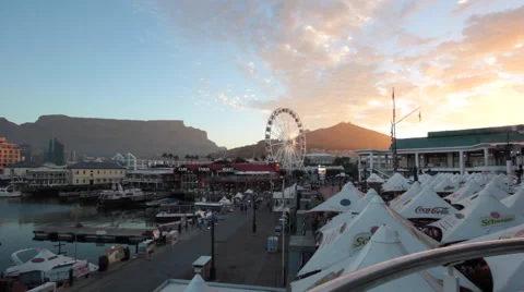 PORT CAPE TOWN TABLE MOUNTAIN BAY Stock Footage 41734877