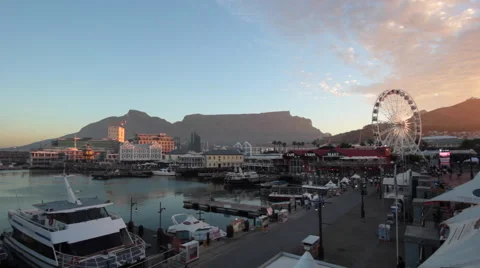 PORT CAPE TOWN TABLE MOUNTAIN BAY Stock Footage 41735359