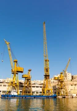 Port cargo crane Stock Photos