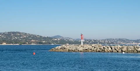 Port Cogolin lighthouse Stock Photos