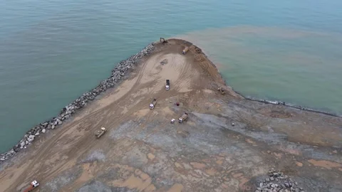 Port Construction Site Stock Footage 332927423