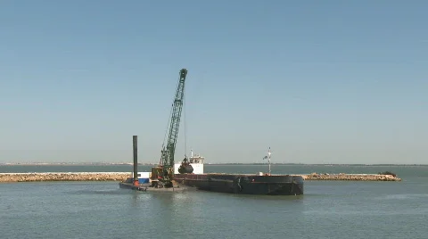 Port construction time lapse Vidéo 453293