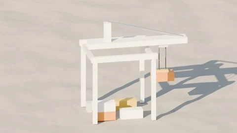 Port container crane lifting cargo logistics loop Vídeos de archivo 340774670