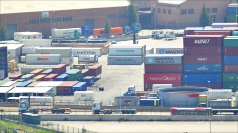 Port Container Dock Loading Cargo Video stock 50605760