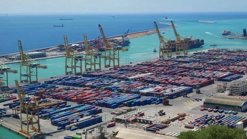 Port container lapse Бесплатное стоковое видео 77831649