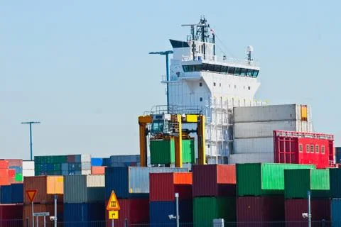 Port. Container. Stock Photos