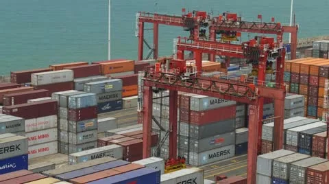 Port Container Yard 1 스톡 동영상 10831730