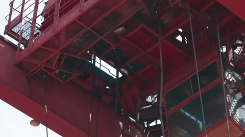 Port Crane Loading Containers Stock Footage 61737439