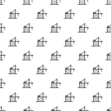 Port crane pattern seamless vector Stock Illustration
