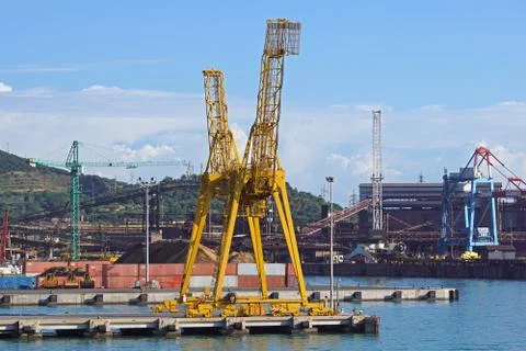 Port crane Stock Photos