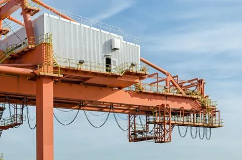 The port crane Stock Photos