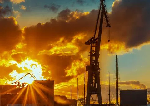 Port crane Stock Photos