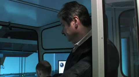 Port crane simulator Stock Footage 5164160