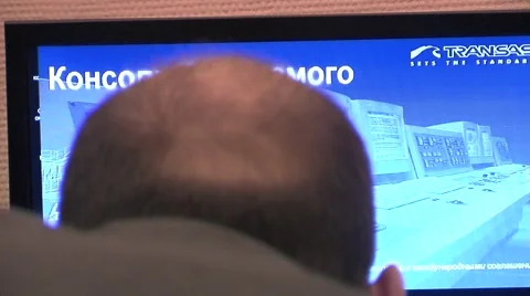 Port crane simulator Stock Footage 5164226