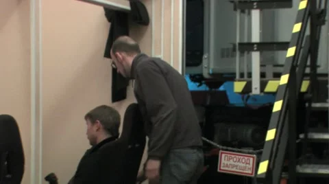 Port crane simulator Stock Footage 5164245