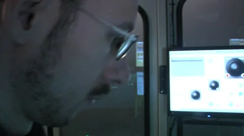 Port crane simulator Stock Footage 5164261