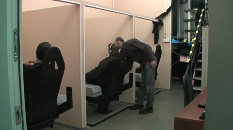 Port crane simulator Stock Footage 5164439